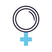 símbolo de género femenino vector