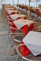 Tables and chairs of a dehors alfresco bar restaurant pub photo