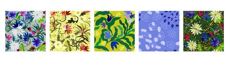 Floral pattern collection vector