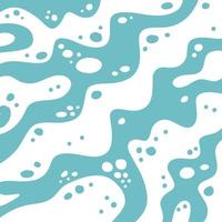 Abstract Wate wave with sea foam background. Flat vector top view illustration.