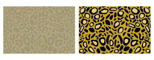 Vector set of two cat spotted seamless  patterns