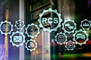 RCS. Rich Communication Services. Communication Protocol. Technology concept photo