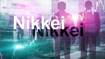 el índice promedio de acciones nikkei 225. concepto económico empresarial financiero foto