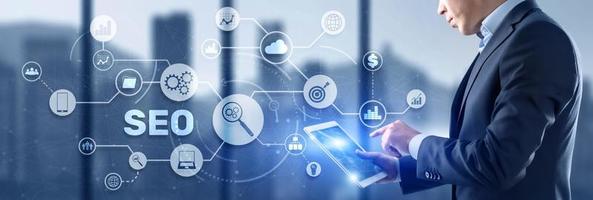 SEO. Search Engine Optimization. Information Internet Concept photo