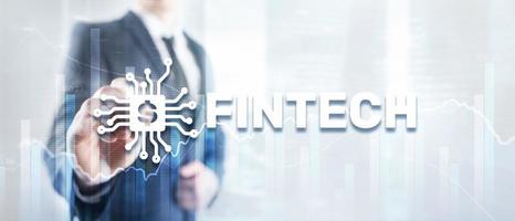 Fintech Financial technology investment Mixed Media Business concept photo
