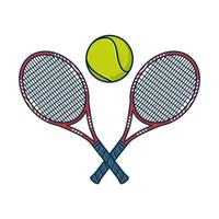 conjunto de logotipos, emblemas, insignias, etiquetas y elementos de diseño de tenis vector