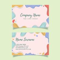 Abstract Modern Business Card Template With Organic Shape vector