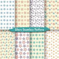 Set of Stars Seamless Pattern vector