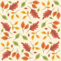 Abstract Floral Seamless Pattern With Autumn Leaves vector