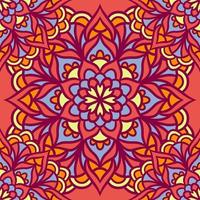 Mandala Round Ornament Seamless Pattern vector