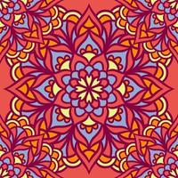 Mandala Round Ornament Seamless Pattern vector