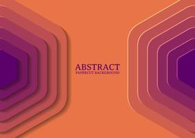 abstract hexagon papercut design background with overlap layer vector