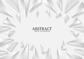 Abstract modern white and grey chaotic polygonal background vector