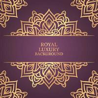 Royal luxury mandala background with golden arabesque vector