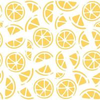 Tropical seamless pattern with yellow lemons vector