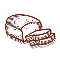 dibujado a mano pan y panadería vector ilustración línea arte