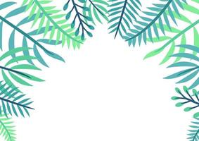 Modern tropical leaves background design vector