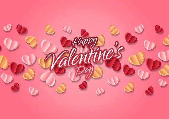 Happy valentine's day heart frame background