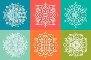 Ornamental decorative mandala pattern design collection vector