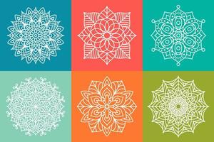 colección de diseño de patrón de mandala decorativo ornamental vector