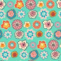 Abstract Floral Seamless Pattern Background vector