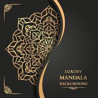 Luxury Mandala Background With Golden Arabesque vector