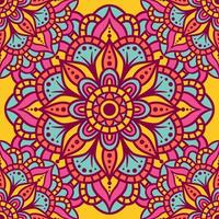 Mandala Round Ornament Seamless Pattern vector