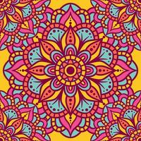 Mandala Round Ornament Seamless Pattern vector