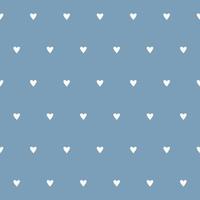 Cute heart seamless pattern on a blue background vector