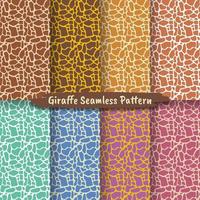 Set of Seamless Pattern With Giraffe Skin texture vector