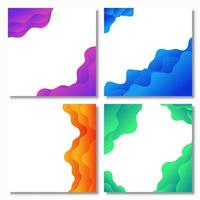 Modern Fluid Gradient Colors Abstract Background Collection vector