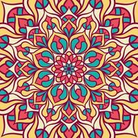 Ethnic Mandala Round Ornament Pattern With Colorful vector