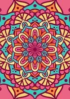 Ethnic Mandala Round Ornament Pattern With Colorful vector