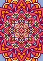 Ethnic Mandala Round Ornament Pattern With Colorful vector