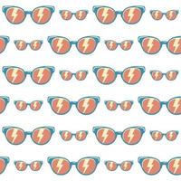 Seamless pattern background sunglasses with color vector