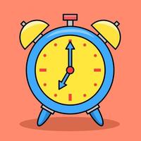 Alarm clock vector with outline