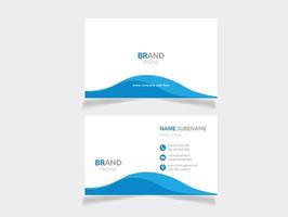 Corporate business company blue color modern business card vector