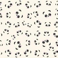 Lindo panda sin fisuras de fondo vector