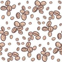 Coffee beans seamless pattern background vector