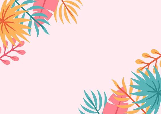 Modern tropical leaves background design