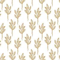 Botanical floral leaves seamless pattern. Floral pattern vector