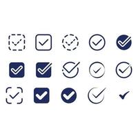 confirm or tick icons vector design