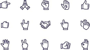 Hand Gesture line vector design