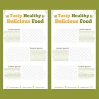 tasty healthy food social media story template vector