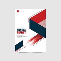 Annual report cover with abstract and modern style vector