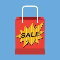 Shopping bags with discounted products vector