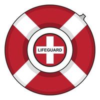 Lifebuoy symbol for beach life guards vector