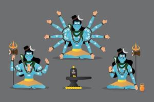 ilustración vectorial de feliz mahashivratri, señor shiva, shivratri vector