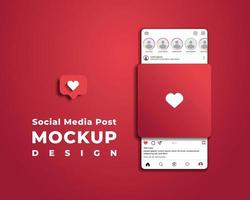 Social Media Post mockup Vector illustration