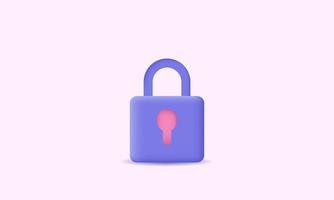 creative design lock icon padlock symbol 3d vector